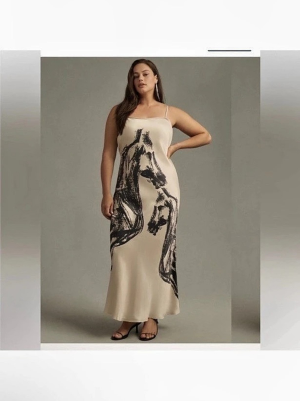 Anthropologie Chloe Strapless horse Maxi Dress size small